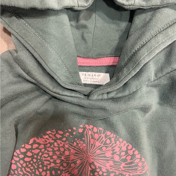 Primary Forest Green and Soft Pink Kids Hoodies - Picture 2 of 6